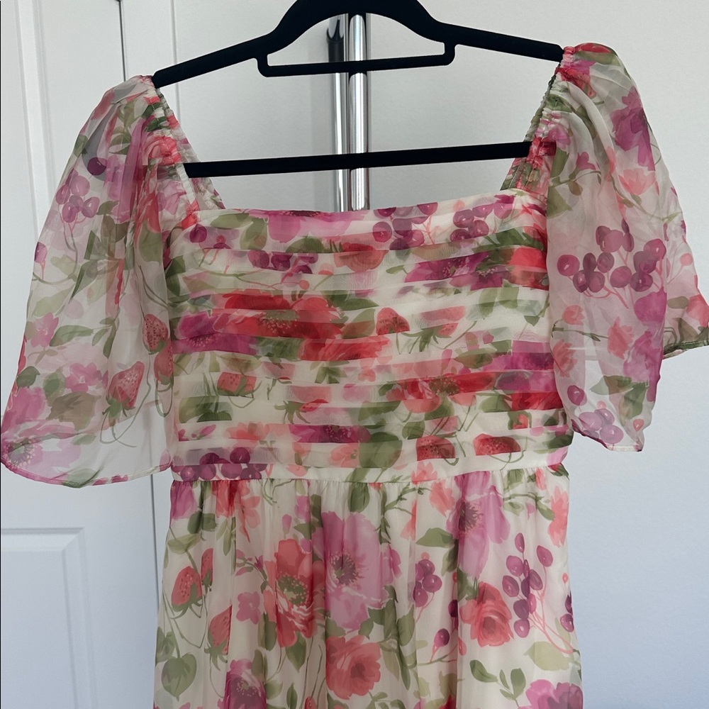 Abercrombie & Fitch Emerson Angel Sleeve Midi Dress - Picture 3 of 5